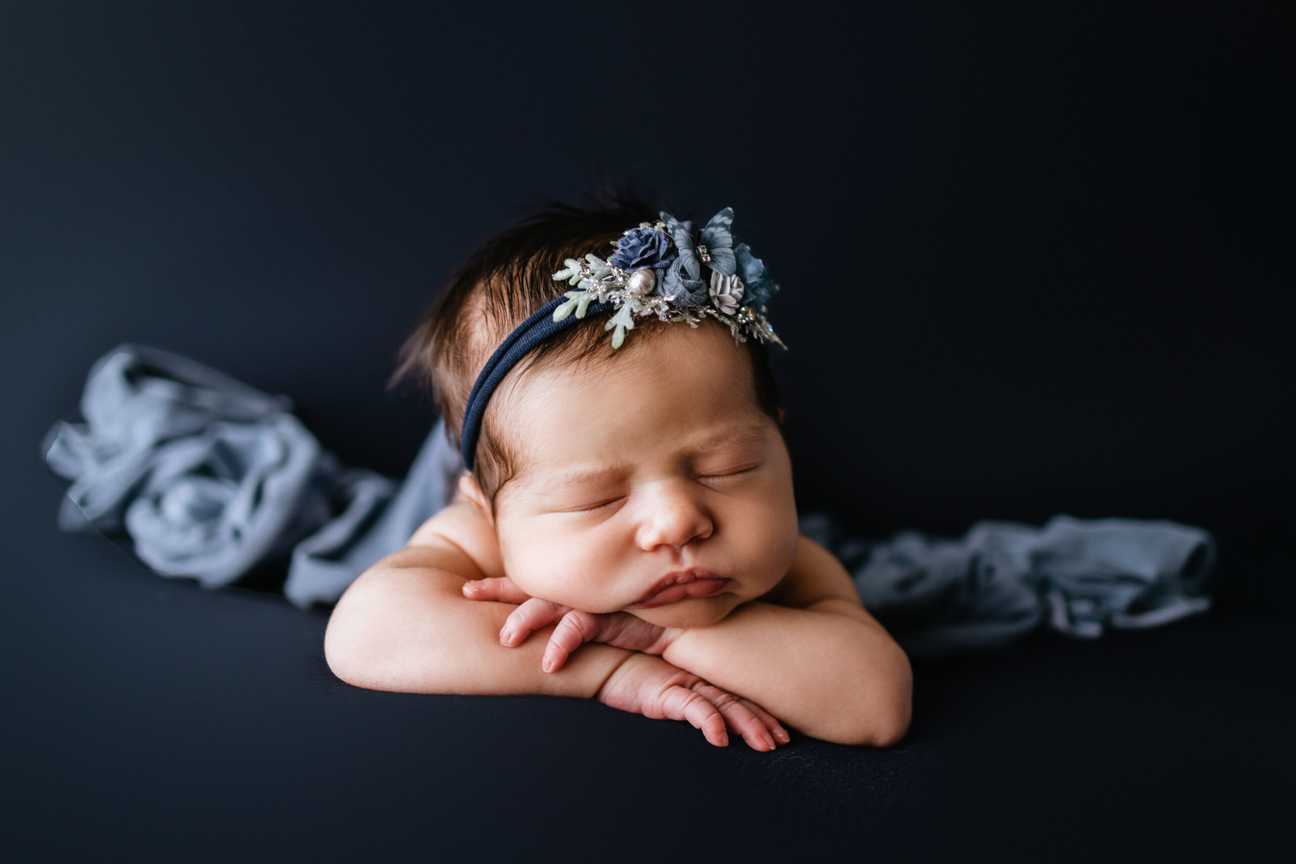 newborn baby posed for portrait in greensburg PA